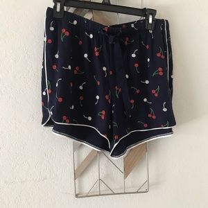 Loft sleepwear cherry patterned shorts